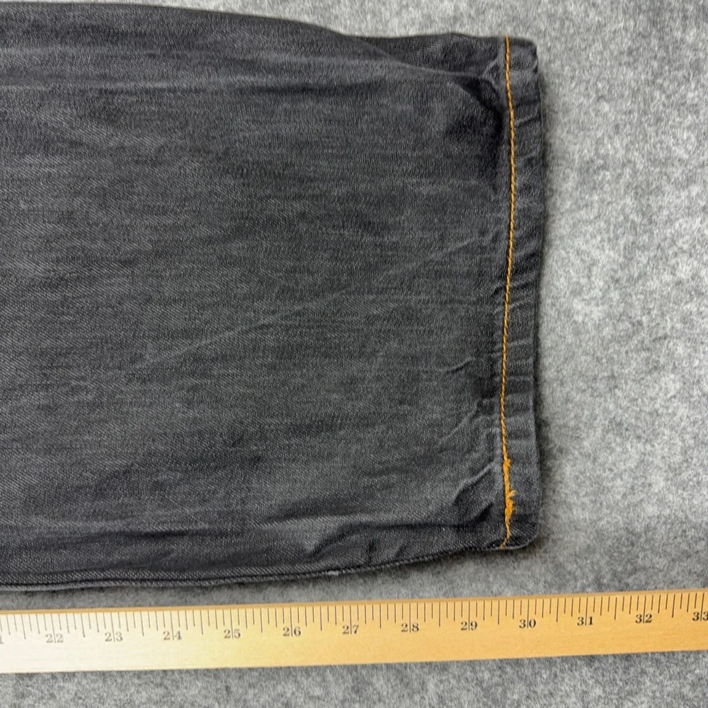 VTG Levi's Jeans Men 42x32 Black 569 Loose Straight Flap Pocket Denim Skater Y2K